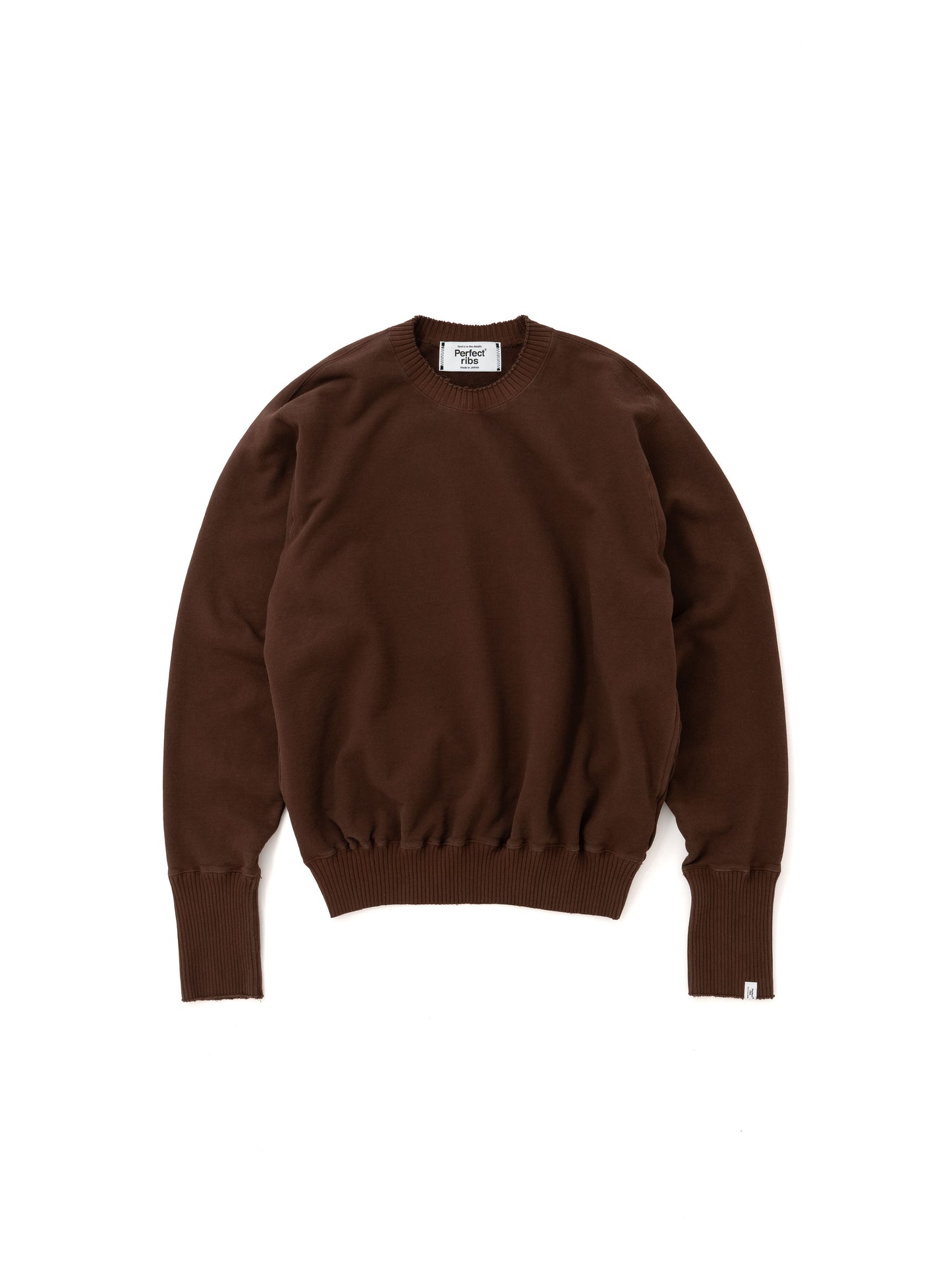 Basic Strange Sleeve Crew Neck Sweat Shirts / Brown(ベーシックストロングスリーブ クルーネックスウェットシャツ/ブラウン)