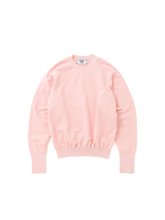 Basic Strange Sleeve Crew Neck Sweat Shirts / Pink(ベーシックストロングスリーブ クルーネックスウェットシャツ/ピンク)