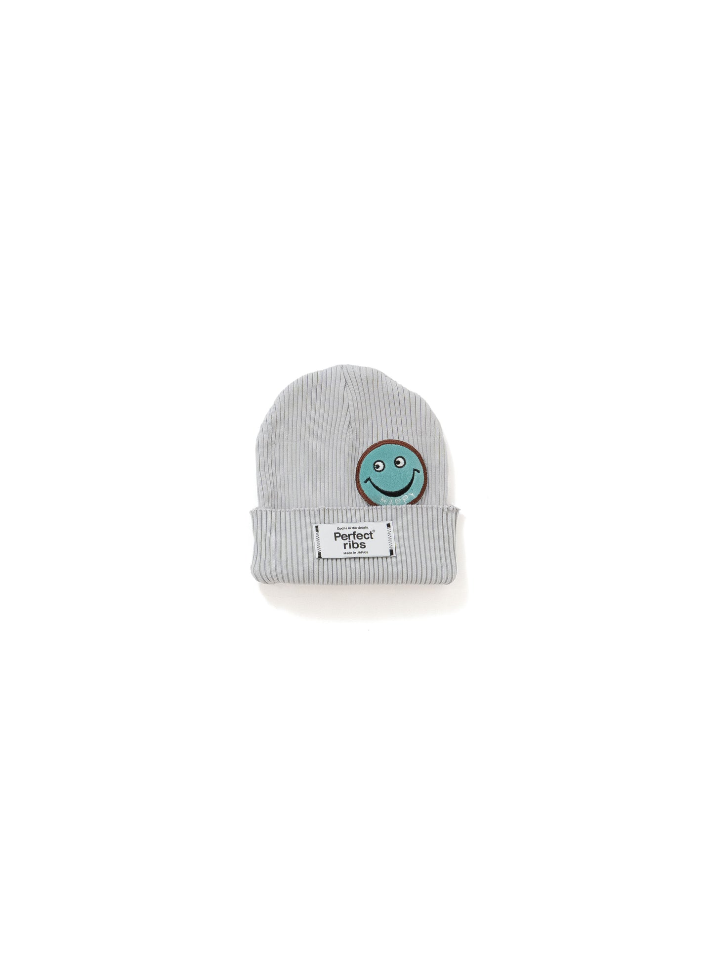 【Perfect ribs®︎×A LOVE MOVEMENT】PATCH Rib Beanie Cap / Gray(パッチビーニーキャップ/グレー)