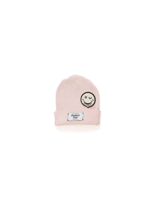 【Perfect ribs®︎×A LOVE MOVEMENT】PATCH Rib Beanie Cap / Pink(パッチビーニーキャップ/ピンク)