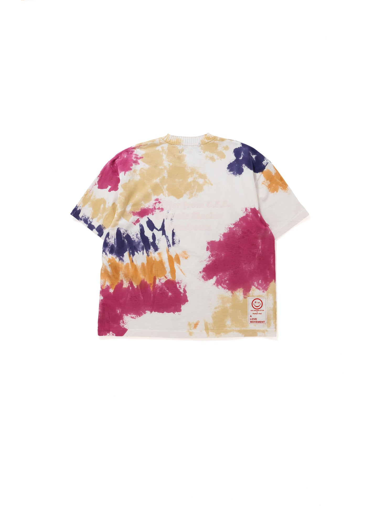 【Perfect ribs®︎×A LOVE MOVEMENT】No,No / Basic Short Sleeve T Shirts (Tie dye) / Multi(ベーシックショートスリーブティーシャツ/マルチ)