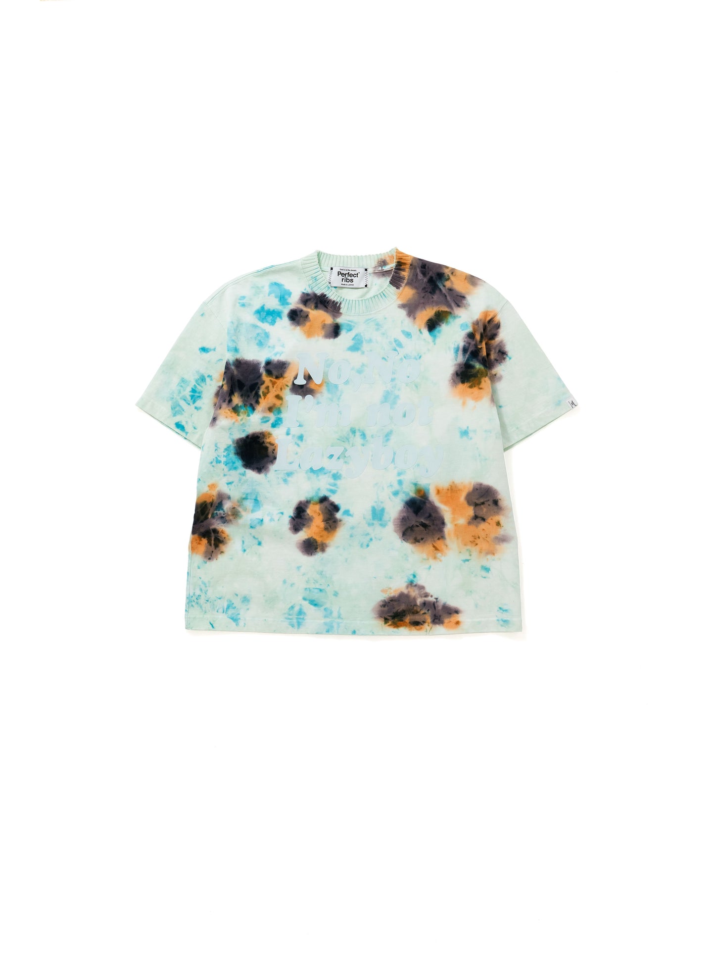 【Perfect ribs®︎×A LOVE MOVEMENT】No,No / Basic Short Sleeve T Shirts (Tie dye) / Blue(ベーシックショートスリーブティーシャツ/ブルー)