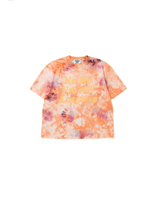 【Perfect ribs®︎×A LOVE MOVEMENT】No,No / Basic Short Sleeve T Shirts (Tie dye) / Orange(ベーシックショートスリーブティーシャツ/オレンジ)