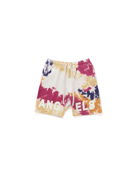 【Perfect ribs®︎×A LOVE MOVEMENT】"LOST ANGELS" Basic Sweat Short Pants (Tie dye) / Multi(ベーシックスウェットショートパンツ/マルチ)