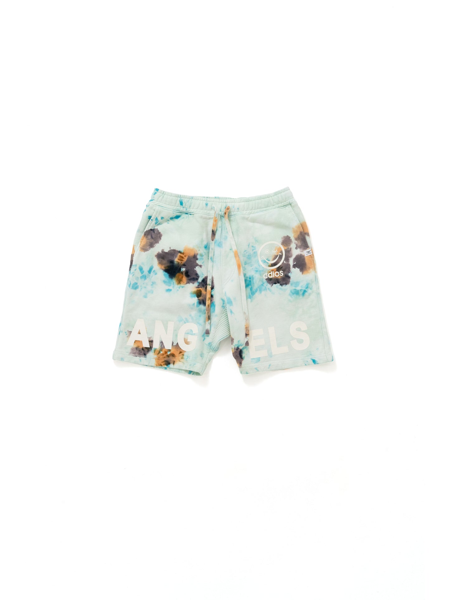 【Perfect ribs®︎×A LOVE MOVEMENT】"LOST ANGELS" Basic Sweat Short Pants (Tie dye) / Blue(ベーシックスウェットショートパンツ/ブルー)