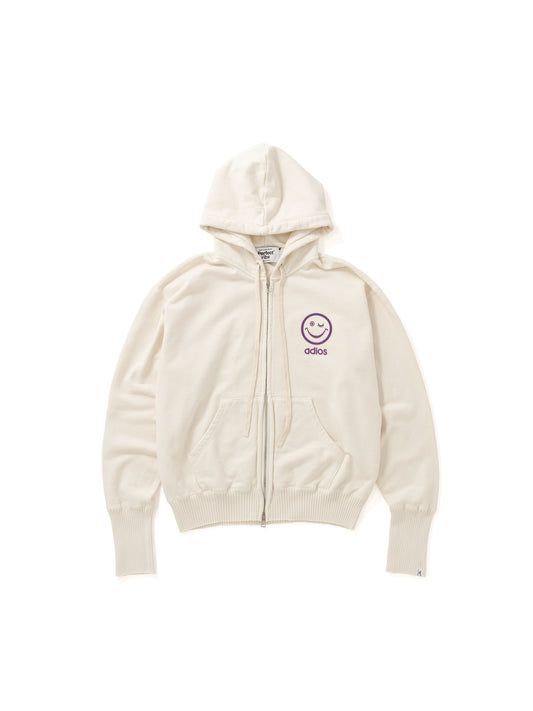 【Perfect ribs®︎×A LOVE MOVEMENT】"ART LOVE MUSIC" Basic Zip Hoodie / Ivory(ベーシック フーディー/アイボリー)