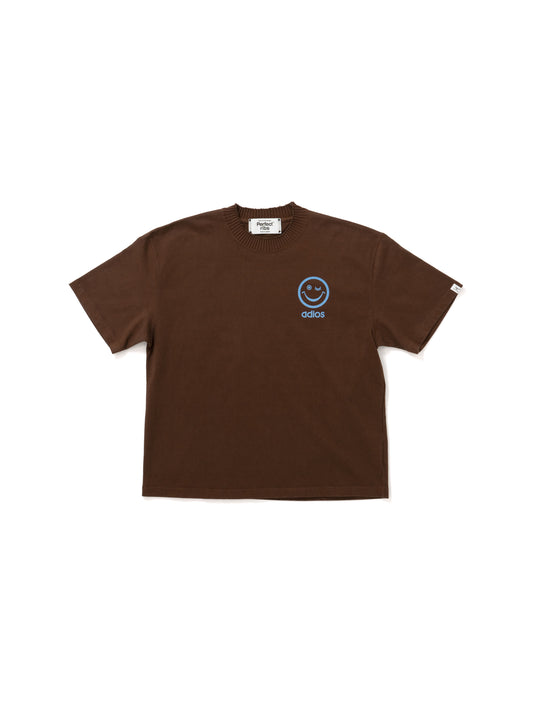 【Perfect ribs®︎×A LOVE MOVEMENT】"ART LOVE MUSIC" Basic Short Sleeve T Shirts / Brown(ベーシックショートスリーブティーシャツ/ブラウン)