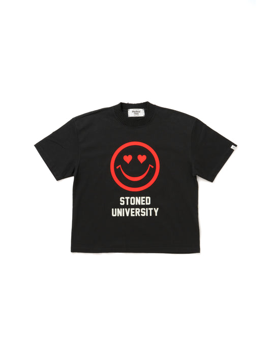 【Perfect ribs®︎×A LOVE MOVEMENT】"Big Smile" Basic Short Sleeve T Shirts / Black(ベーシックショートスリーブティーシャツ/ブラック)