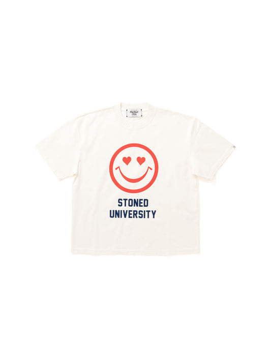【Perfect ribs®︎×A LOVE MOVEMENT】"Big Smile" Basic Short Sleeve T Shirts / White(ベーシックショートスリーブティーシャツ/ホワイト)