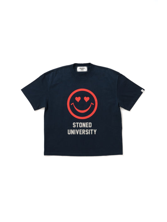 【Perfect ribs®︎×A LOVE MOVEMENT】"Big Smile" Basic Short Sleeve T Shirts / Navy(ベーシックショートスリーブティーシャツ/ネイビー)