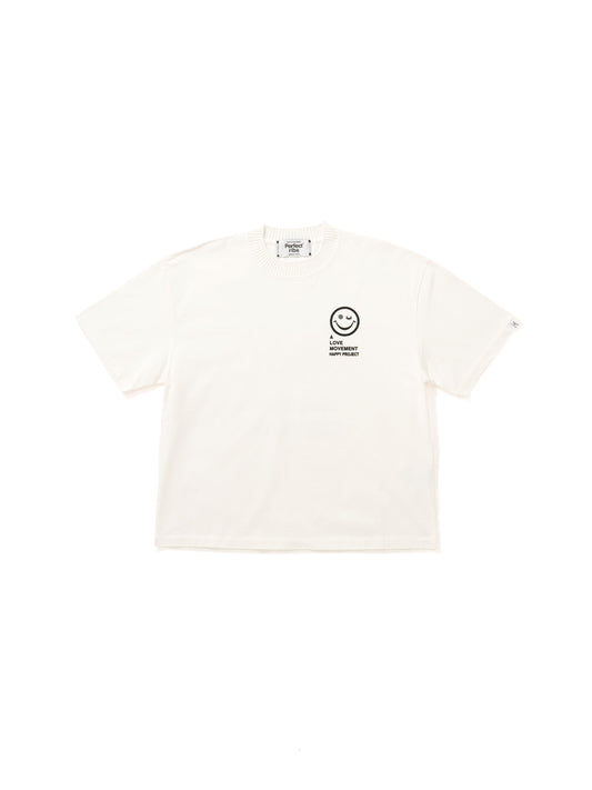 【Perfect ribs®︎×A LOVE MOVEMENT】"STONED UNIVERSITY" Basic Short Sleeve T Shirts / White(ベーシックショートスリーブティーシャツ/ホワイト)
