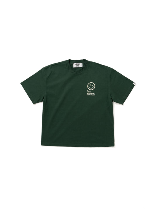 【Perfect ribs®︎×A LOVE MOVEMENT】"STONED UNIVERSITY" Basic Short Sleeve T Shirts / Olive Green(ベーシックショートスリーブティーシャツ/オリーブグリーン)