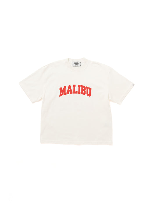 【Perfect ribs®︎×A LOVE MOVEMENT】"MALIBU / HELP US" Basic Short Sleeve T Shirts / White(ベーシックショートスリーブティーシャツ/ホワイト)