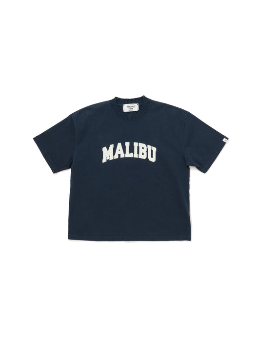 【Perfect ribs®︎×A LOVE MOVEMENT】"MALIBU / HELP US" Basic Short Sleeve T Shirts / Navy(ベーシックショートスリーブティーシャツ/ネイビー)