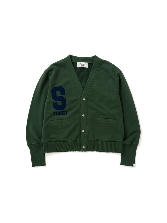 【Perfect ribs®︎×A LOVE MOVEMENT】"STONED California" Basic New Sweat Cardigan / Olive Green(ベーシック ニュースウェットカーディガン /オリーブグリーン)