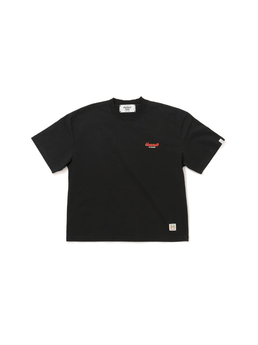 【Perfect ribs®︎ × HAROSHI】"LOVE PUNCH" Basic Short Sleeve T Shirt / Black(ベーシックショートスリーブティーシャツ/ブラック)