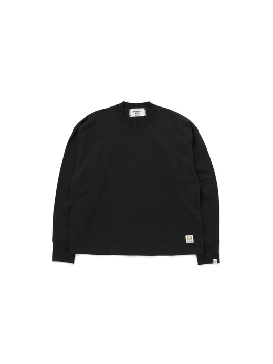 【Perfect ribs®︎ × HAROSHI】"SKULL SKULL SKULL" Basic Long Sleeve Pocket T shirts / Black(ベーシックロングスリーブポケットティーシャツ/ブラック)