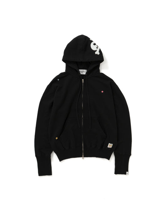 【Perfect ribs®︎ × HAROSHI】Basic Zip Hoodie / Black(ベーシック ジップフーディー/ブラック)