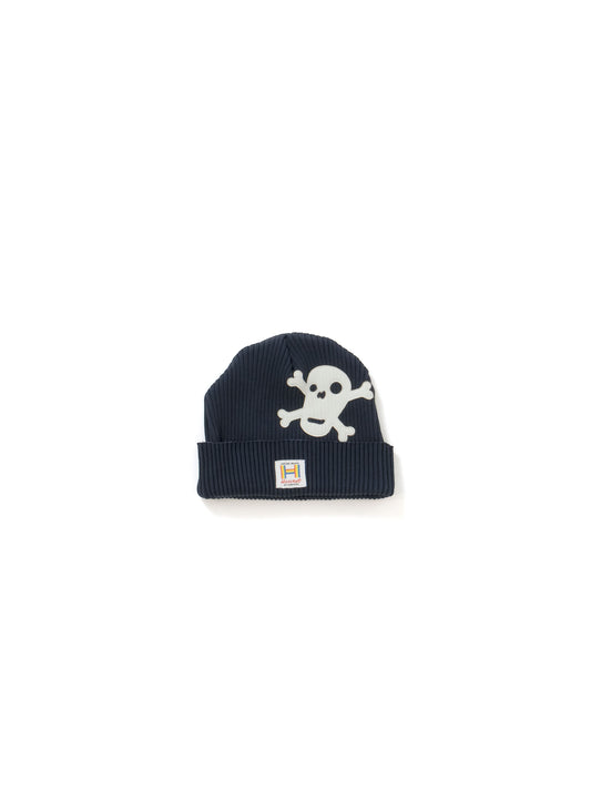 【Perfect ribs®︎ × HAROSHI】Basic Rib Beanie Cap (Low) / Navy(ベーシック リブビーニーキャップ ロウ/ネイビー)
