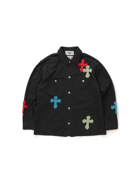 【Perfect ribs®︎×Y.A.R.N.】Basic New Chore Coat / Black(ベーシックニュー チョアコート/ブラック)